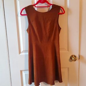 Faux suede dress